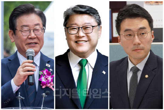 (왼쪽부터) 이재명 더불어민주당 대표, 조원진 우리공화당 대표, 김남국 민주당 의원. <디지털타임스 이슬기 기자, 디지털타임스 DB>